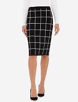 The Limited Knit Grid Skirt