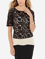 The Limited Layered Lace Overlay Top