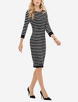 The Limited Striped Midi Sweater Dress