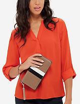 The Limited Striped Wallet Clutch