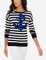 The Limited Intarsia Anchor Sweater