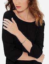 The Limited Faux Leather & Faux Diamond Bracelet