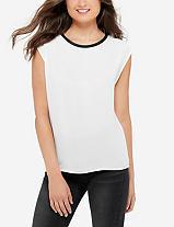 The Limited Eva Longoria Silky Short Sleeve Top