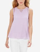 The Limited Sleeveless Lace Trim Top