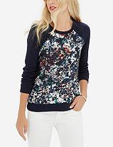 The Limited Woven Front Sweatshirt