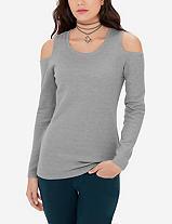 The Limited Cold Shoulder Ribbed Sweater