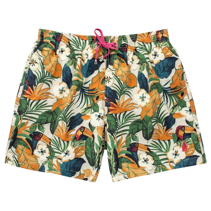 Thomas Pink Toucan Swim Shorts Green/multi