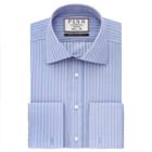 Thomas Pink Gibson Stripe Classic Fit Double Cuff Shirt Blue/pink  Long