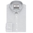 Thomas Pink Leverton Texture Super Slim Fit Button Cuff Shirt Grey/white