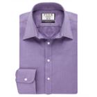Thomas Pink Padua Texture Slim Fit Button Cuff Shirt Pale Purple/purple
