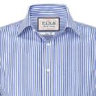Thomas Pink Brookland Stripe Classic Fit Button Cuff Shirt Blue/white  Long
