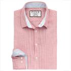 Thomas Pink Hammond Stripe Classic Fit Button Cuff Shirt Red/white