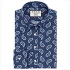 Thomas Pink Hayward Print Slim Fit Button Cuff Shirt Navy/blue