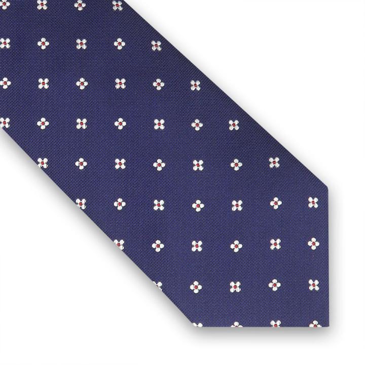 Thomas Pink Ellesmere Flower Woven Tie Navy/white