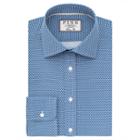 Thomas Pink Matthews Print Classic Fit Button Cuff Shirt Deep Blue/white  Regular