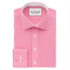 Thomas Pink Hampson Check Slim Fit Button Cuff Shirt Pink/white