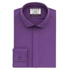 Thomas Pink Wilford Plain Super Slim Fit Button Cuff Shirt Deep Purple