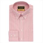 Thomas Pink Budgen Stripe Classic Fit Button Cuff Shirt White/red  Long