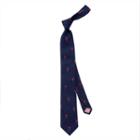 Thomas Pink Palm Tree Woven Tie Navy/pink