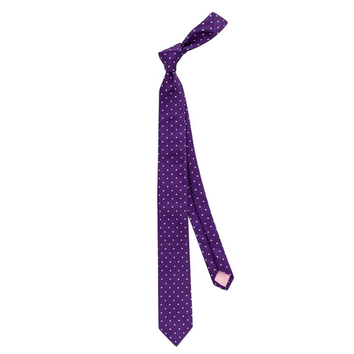 Thomas Pink Sullivan Spot Skinny Tie Purple/white