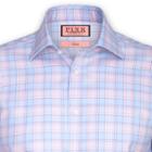 Thomas Pink Luca Check Classic Fit Button Cuff Shirt Pink/blue  Regular