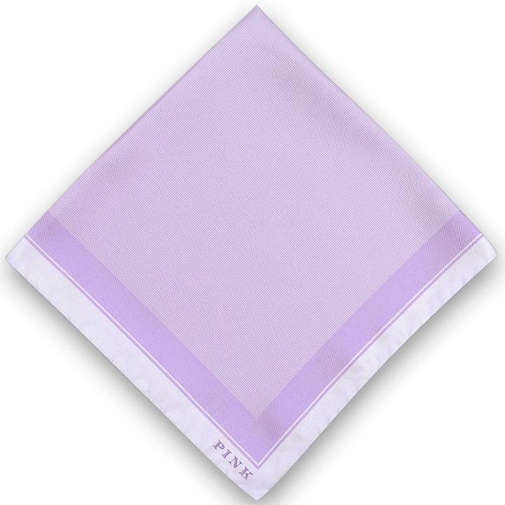 Thomas Pink Pinpoint Spot Silk Pocket Square Lilac/plain
