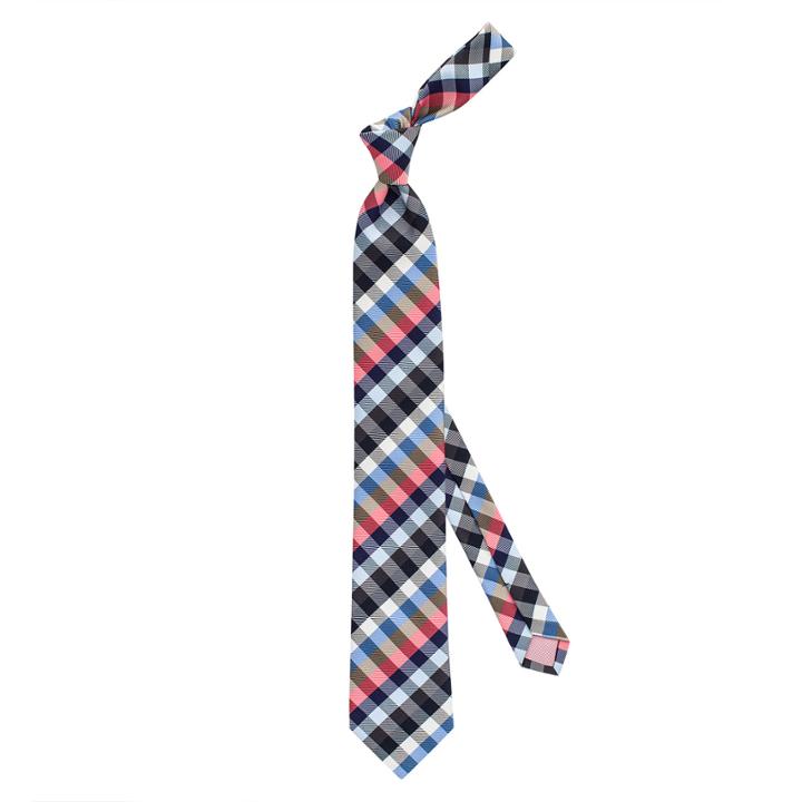 Thomas Pink Selby Check Woven Tie Blue/pink