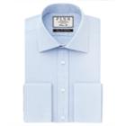 Thomas Pink Archer Texture Classic Fit Double Cuff Shirt Pale Blue/white  Long