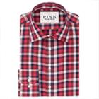 Thomas Pink Murray Check Classic Fit Button Cuff Shirt Red/navy  Long