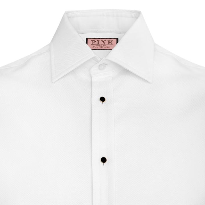 Thomas Pink Marcella Evening Classic Fit Double Cuff Shirt White  Long