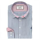 Thomas Pink Keane Stripe Classic Fit Button Cuff Shirt White/navy