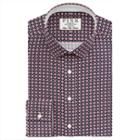 Thomas Pink Sanders Print Super Slim Fit Button Cuff Shirt Navy/red