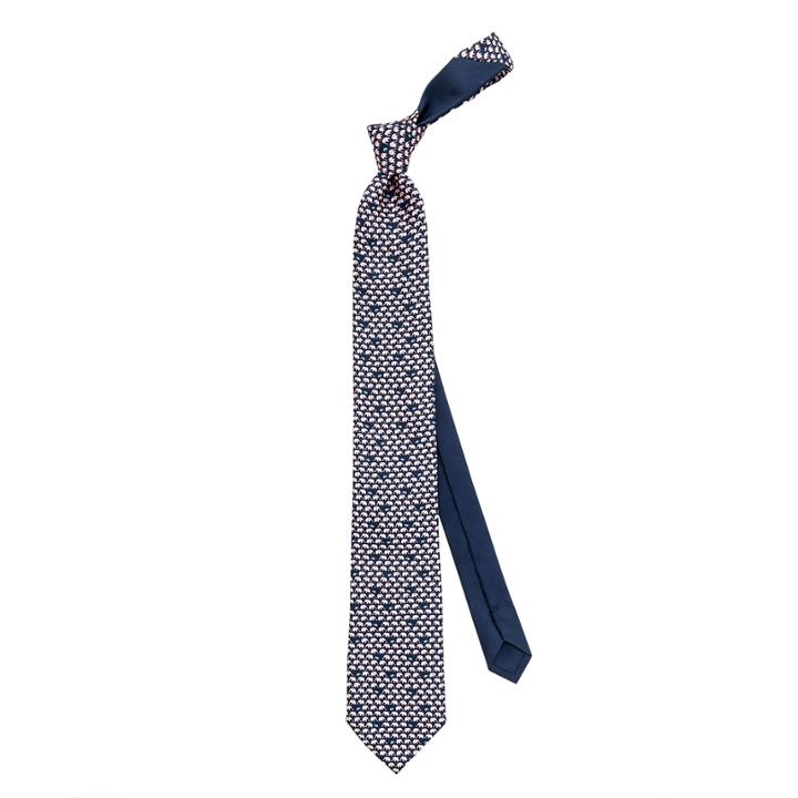 Thomas Pink Elephant Family Printed Tie Navy/pink