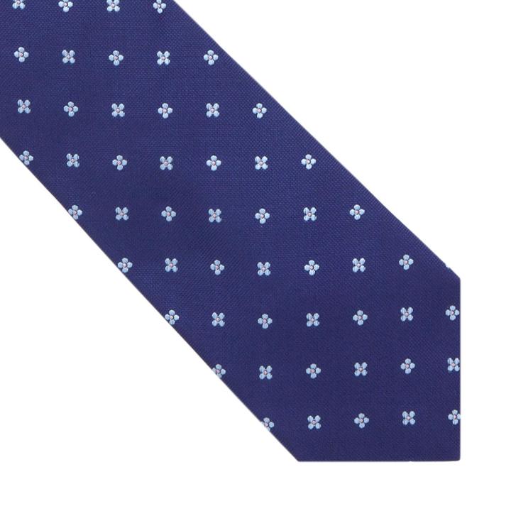 Thomas Pink Ellesmere Flower Woven Tie Navy/sky