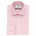 Thomas Pink Deane Texture Slim Fit Button Cuff Shirt White/pink
