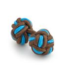 Thomas Pink Classic Two - Tone Cuff Knots Brown/turquoise