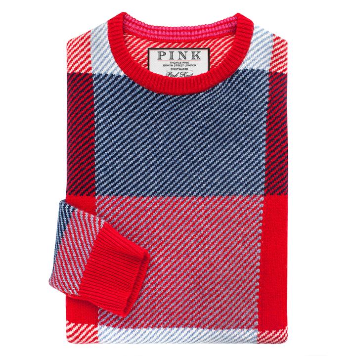 Thomas Pink Askew Jumper Blue/red