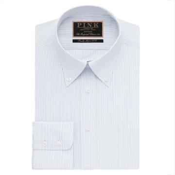 Thomas Pink Quinn Stripe Classic Fit Button Cuff Shirt White/blue  Regular
