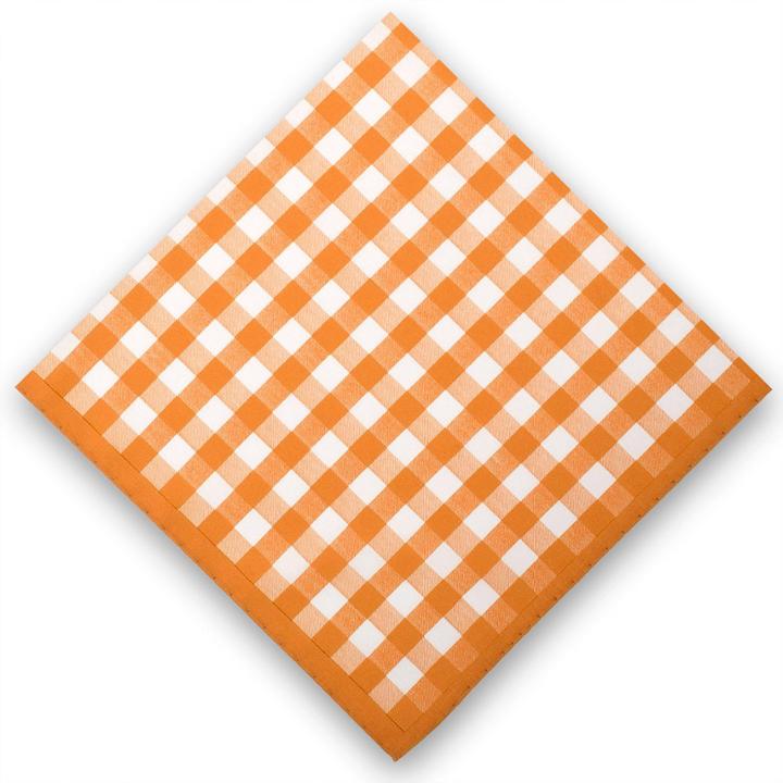 Thomas Pink Gingham Handkerchief Orange/white