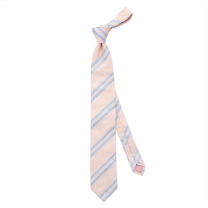 Thomas Pink Colchester Stripe Woven Tie Pale Pink/blue