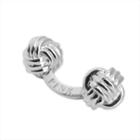 Thomas Pink Silver Knot Cufflinks Silver