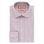 Thomas Pink Conrad Stripe Slim Fit Button Cuff Shirt White/pink