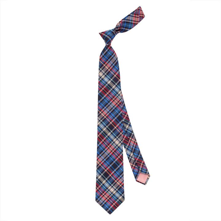 Thomas Pink Allington Check Woven Tie Blue/pink