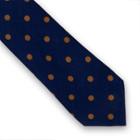 Thomas Pink Sherborne Dot Skinny Tie Navy/brown