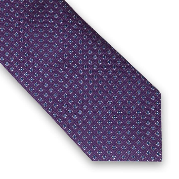 Thomas Pink Stratton Grid Woven Tie Purple/blue