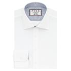 Thomas Pink Kingsford Plain Slim Fit Button Cuff Shirt White/blue