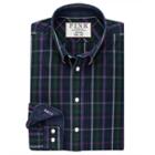 Thomas Pink Jameson Check Slim Fit Button Cuff Shirt Green/multi