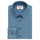 Thomas Pink Godfrey Texture Slim Fit Button Cuff Shirt Teal/grey