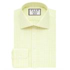 Thomas Pink Summers Check Slim Fit Button Cuff Shirt Green/white  Regular