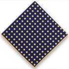 Thomas Pink Spot Handkerchief Navy/yellow